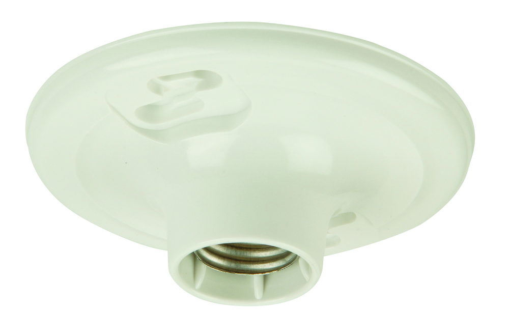 Plastic Keyless 1 Light Socket Lamp Holder in White