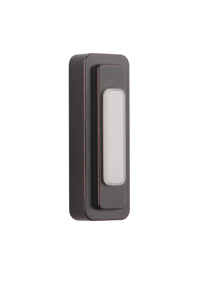 Surface Mount LED Lighted Push Button, Tiered in Oiled Bronze Gilded