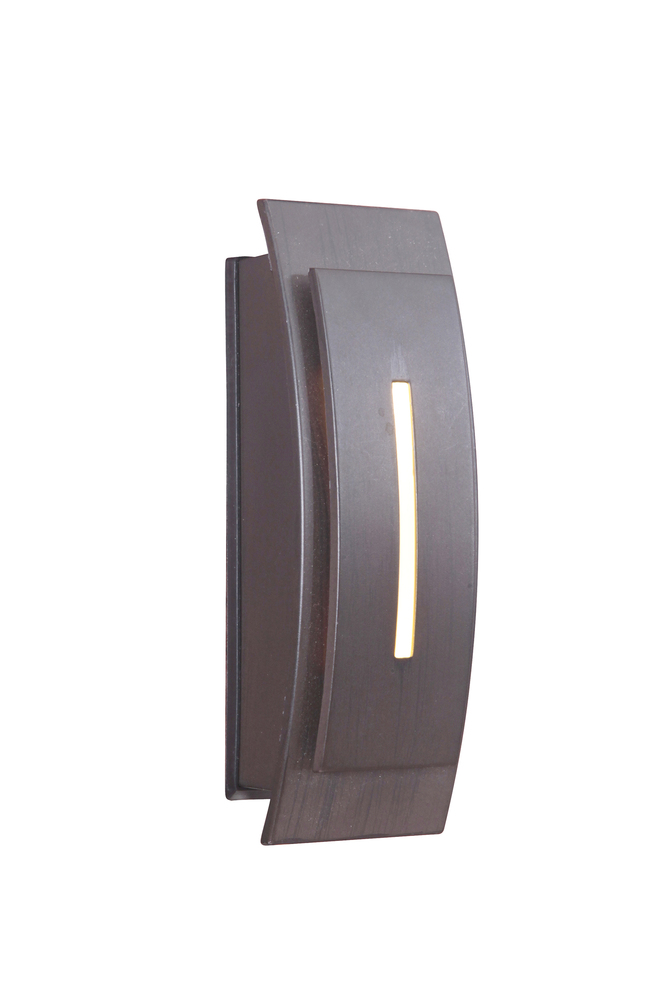 Surface Mount Contemporary Curved LED Lighted Touch Button in Aged Iron