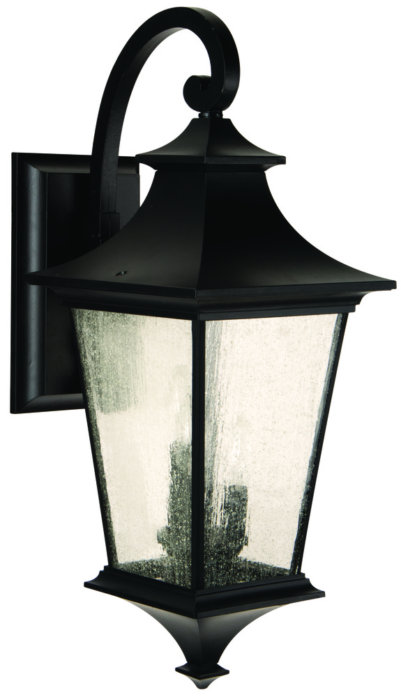 Argent II 3 Light Large Outdoor Wall Lantern in Midnight