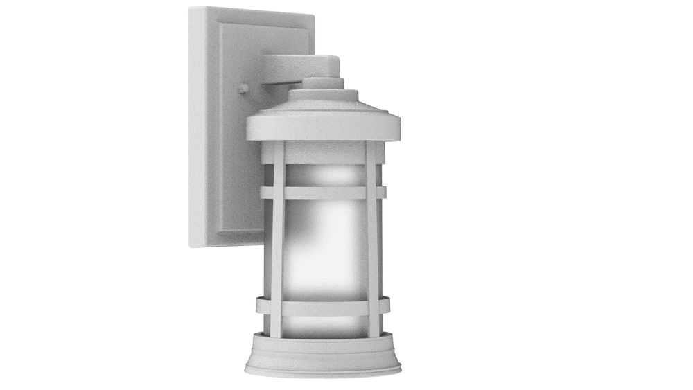 Resilience 1 Light Small Outdoor Wall Lantern in Textured White
