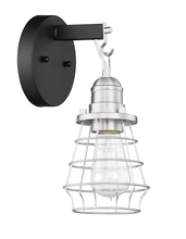 Craftmade 50601-FBBNK - Thatcher 1 Light Wall Sconce in Flat Black/Brushed Polished Nickel