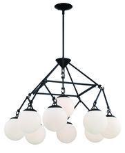 Craftmade 50729-FB - Orion 9 Light Chandelier in Flat Black