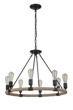 Craftmade 51728-FB - Dillon 8 Light Chandelier in Flat Black