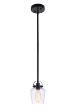 Craftmade 53591-FB - Trystan 1 Light Mini Pendant in Flat Black