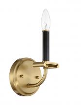 Craftmade 54861-FBSB - Stanza 1 Light Wall Sconce in Flat Black/Satin Brass