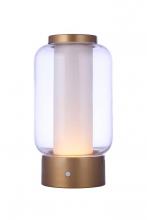 Craftmade 86274R-LED - Outdoor Rechargeable Dimmable LED Portable Lamp w/ USB port in Satin Brass
