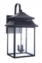 Craftmade ZA3134-TB - Crossbend 3 Light Extra Large Outdoor Wall Lantern in Textured Black