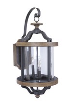 Craftmade Z7934-TBWB - Ashwood 3 Light Extra Large Outdoor Wall Lantern in Textured Black/Whiskey Barrel